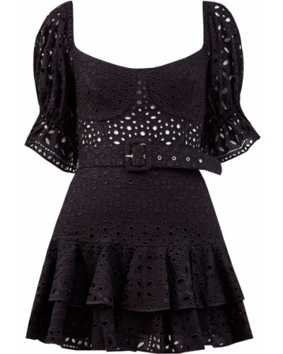 Платье из ажурного кружева broderie anglaise с поясом Charo Ruiz Ibiza - Черный Платье из ажурного кружева broderie anglaise с поясом Charo Ruiz Ibiza - Черный