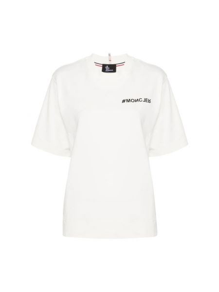 Koszulka z dżerseju Moncler biała