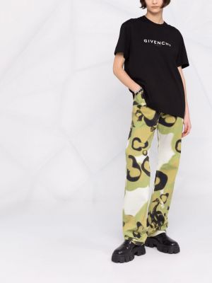 Kokvilnas t-krekls ar apdruku Givenchy melns