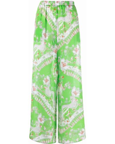 Pantalones de flores con estampado Emilio Pucci verde