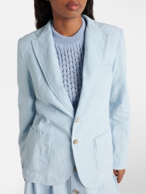 Blazer mit v-ausschnitt Polo Ralph Lauren blau