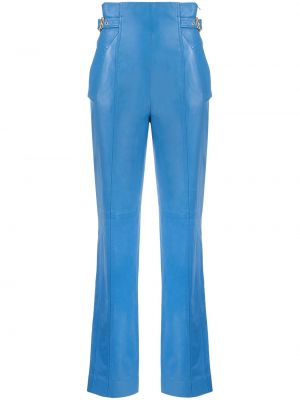 Pantalones de cintura alta Alberta Ferretti azul