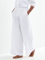 Белые женские прямые брюки