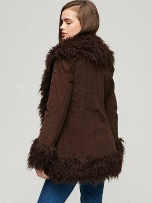 Зимнее пальто Superdry коричневое
