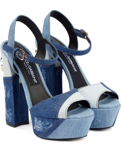 Sandále na platforme Dolce&gabbana modrá