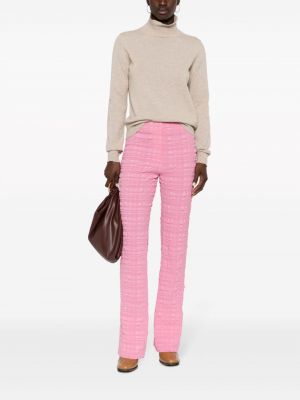 Slim fit kalhoty Nanushka růžové