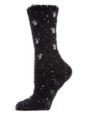 Носки в цветочек с принтом Memoi черные