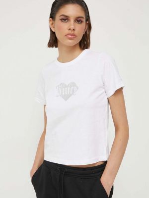 Tricou din bumbac Juicy Couture alb