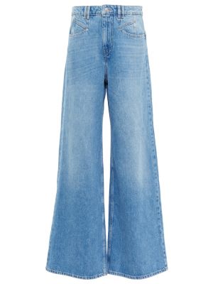 Voľné džínsy s vysokým pásom Isabel Marant modrá