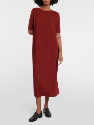Μίντι φόρεμα από ζέρσεϋ Max Mara κόκκινο