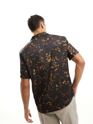 Леопардовая рубашка с принтом River Island коричневая