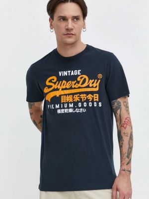 Памучна тениска с дълъг ръкав с принт Superdry