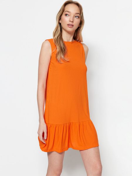 Платье мини Trendyol оранжевое