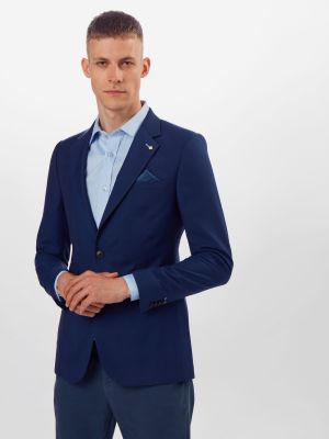 Blazer s karirastim vzorcem Burton Menswear London modra