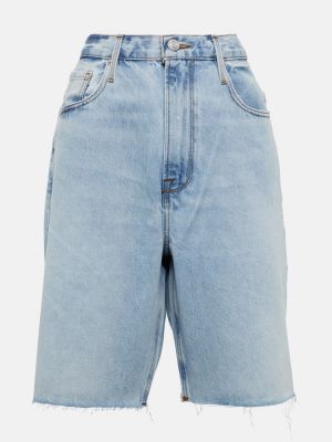 Bermuda kratke hlače z visokim pasom Frame modra