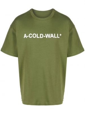 T-shirt con stampa A-cold-wall* verde