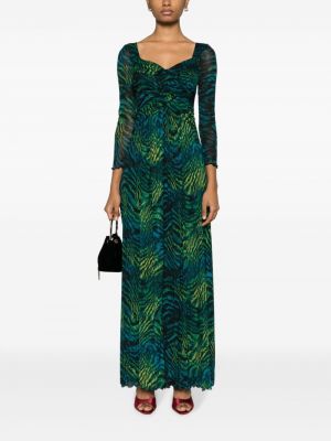 Večerní šaty s potiskem Dvf Diane Von Furstenberg modré
