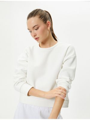 Kokvilnas sportiska stila džemperis ar garām piedurknēm Koton