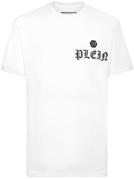 Bomuld t-shirt Philipp Plein hvid