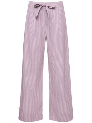 Plisované bavlnené nohavice Birkenstock Tekla fialová