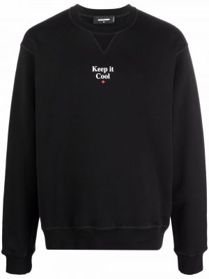 Trykt sweatshirt Dsquared2 svart