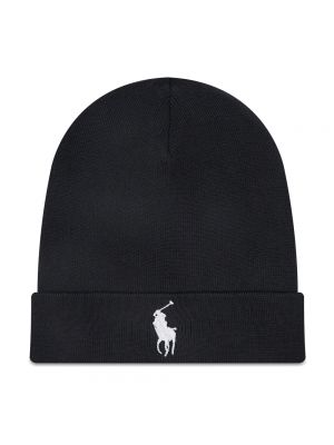 Dzianinowa czapka Polo Ralph Lauren czarna