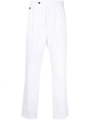 Памучни прав панталон Lardini бяло