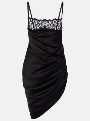 Mini vestido de raso Jacquemus negro