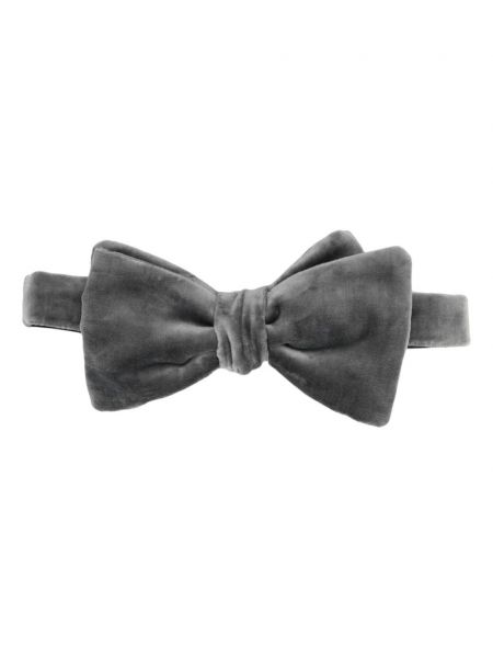 Zamatová kravata s mašľou Paul Smith sivá