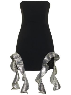Sukienka mini z falbankami David Koma czarna