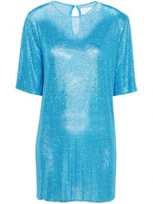 Křišťálové koktejlové šaty Giuseppe Di Morabito modré