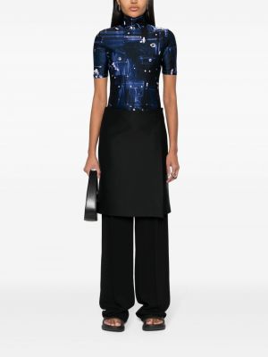 Tričko s potiskem s abstraktním vzorem Coperni modré