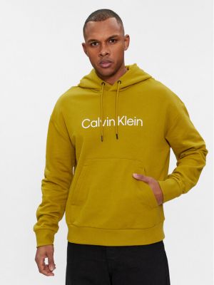 Priliehavá mikina Calvin Klein zelená