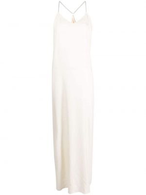 Drapované dlouhé šaty Peserico biela