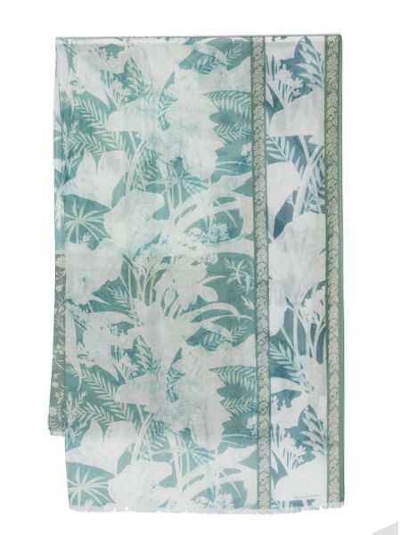 Echarpe en coton à fleurs à imprimé Pierre-louis Mascia vert