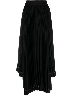 Plisovaná asymetrická dlhá sukňa Msgm čierna