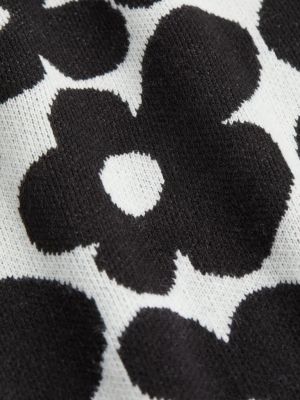 Трикотажная юбка в цветочек H&m черная