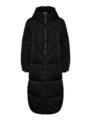 Пухено зимно палто Yas черно
