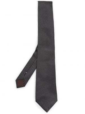 Seiden krawatte mit print Canali schwarz