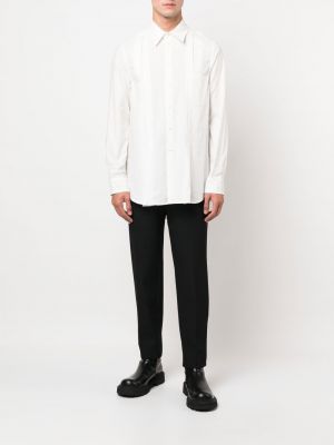 Hemd mit geknöpfter mit plisseefalten Uma Wang weiß