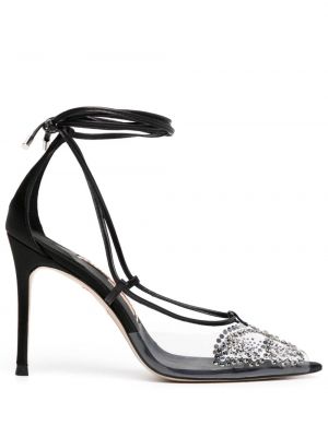 Полуотворени обувки с кристали Sophia Webster черно