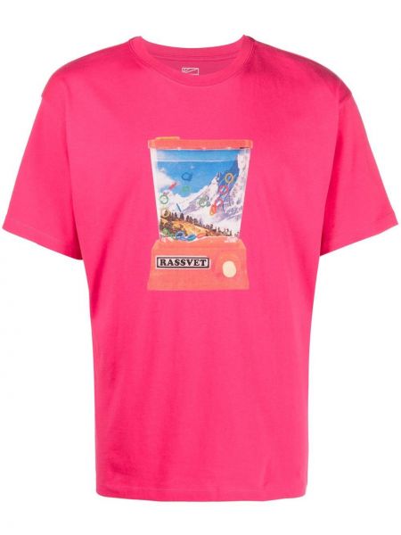 T-shirt con stampa Paccbet rosa
