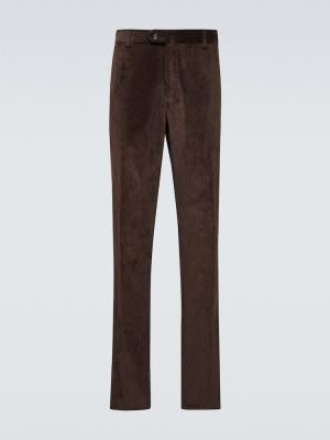 Pantalones slim fit de algodón Loro Piana marrón