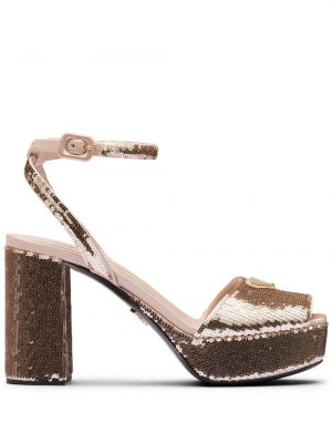 Sandales ar platformu Prada rozā