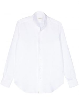 Λινό πουκάμισο Tintoria Mattei λευκό