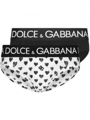 Памучни боксерки с принт със сърца Dolce & Gabbana