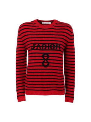 Czerwony pulower z kaszmiru Dior