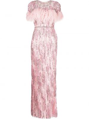 Slits klänning Jenny Packham rosa