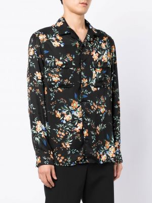Krekls ar ziediem ar apdruku Erdem melns