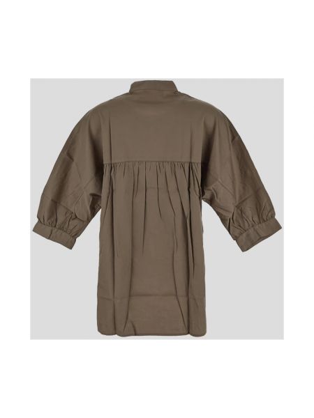 Camisa de algodón clásica Closed marrón